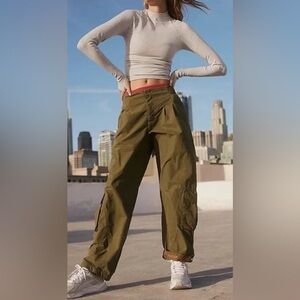 Free People Olive Green Track Pants